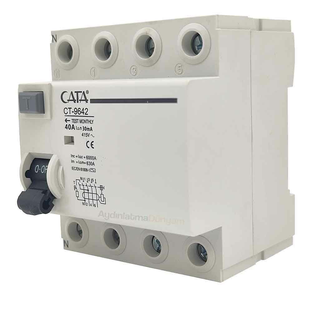 Cata 3X40 30 MA Trifaze Kaçak Akım Rolesi  CT-9642