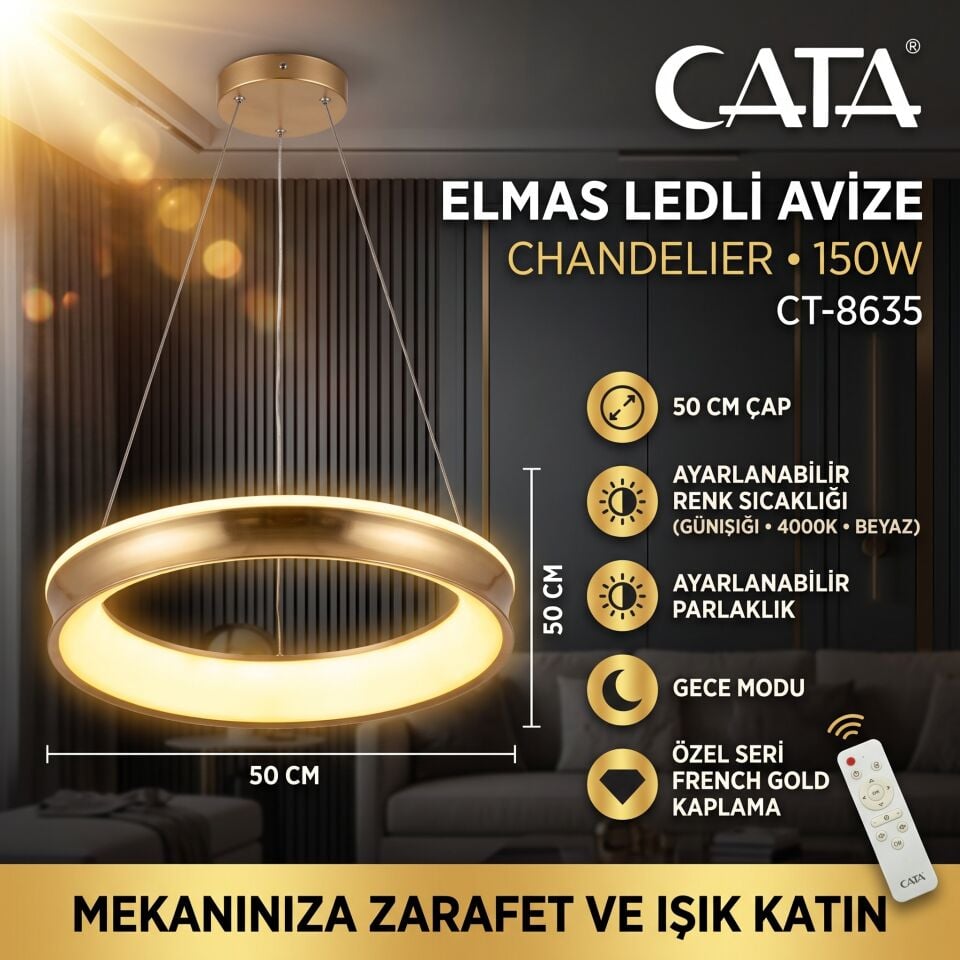 CATA CT-8635 Elmas Ledli Avize