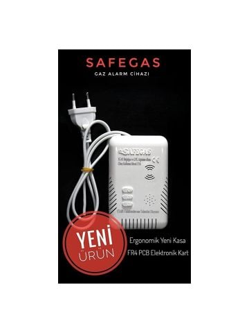 SAFEGAS SG-03 Gaz Alarm Cihazı (GAZMER VE CE ONAYLIDIR)