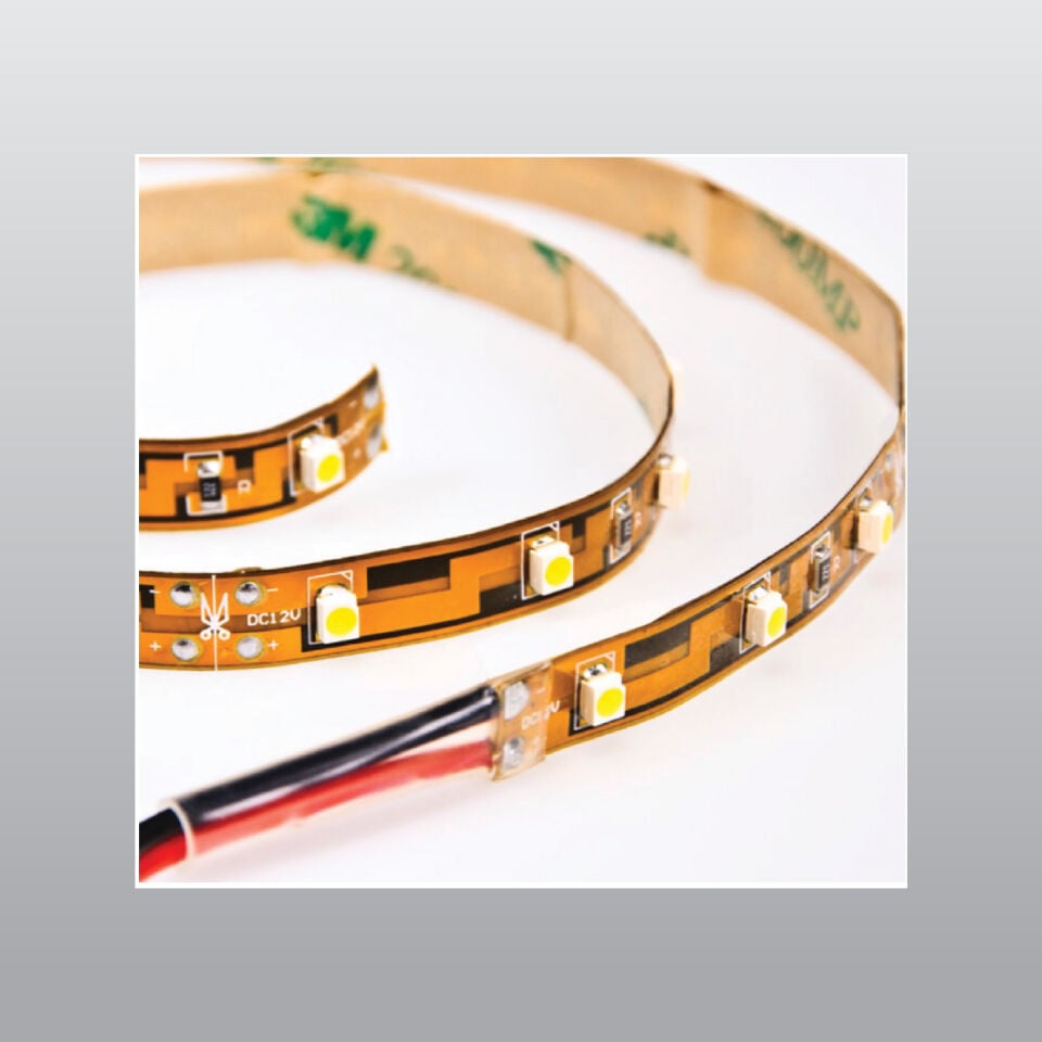 ACK AS01-00603 Serit Led 10Mm Çift Katli Bakir Pcb 6500K 120Led 12V Ip20