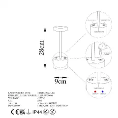 Aydinlatmadunyam Masa Lambasi Chrome Keyf-13394