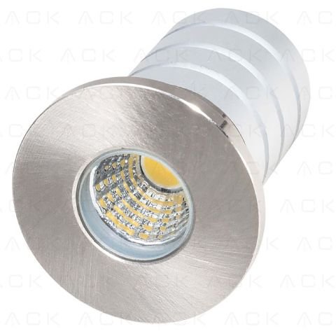 Ack 1W Mat Krom 3000K Siva Alti Led Spotlight