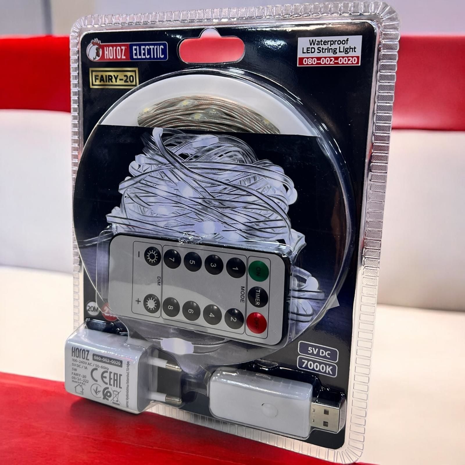 Horoz 080-002-0020-070 Fairy-20 20M Amber 5V 2W/M Serit Led