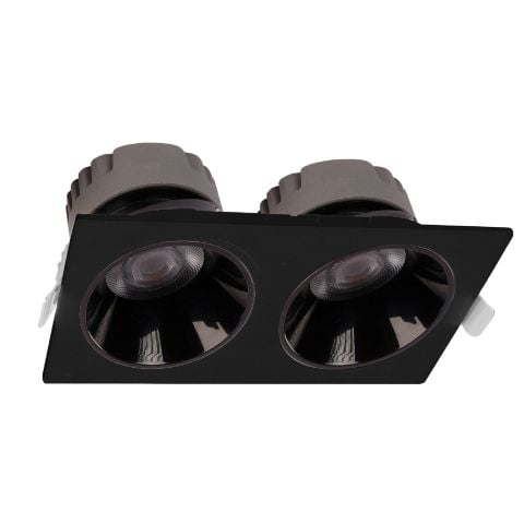 ACK 2X18W Sıva Altı Kare Downlıght Siyah 4000K AD10-02611