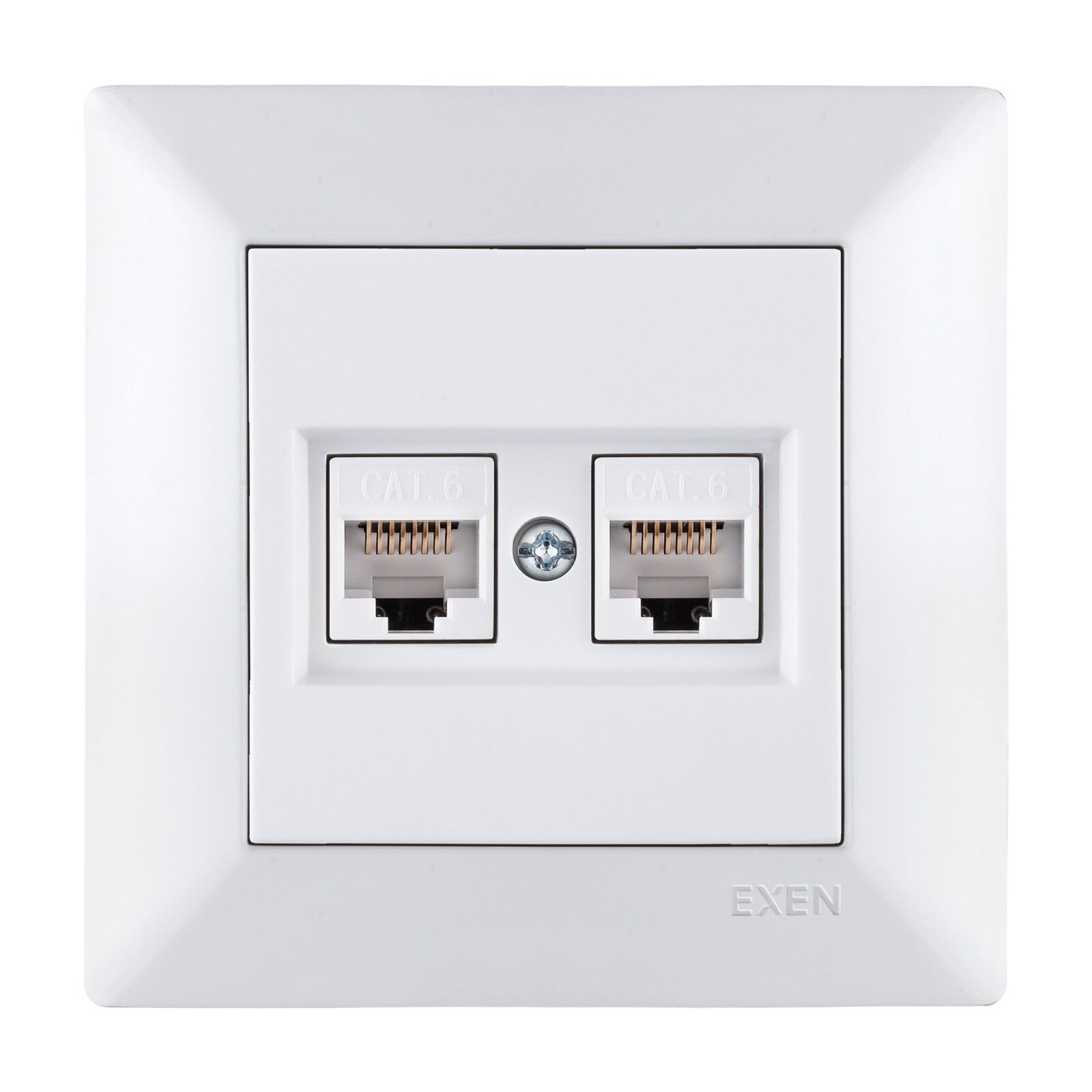 Exen Odak Beyaz Ikili Data Prizi Cat6 Komple Takim