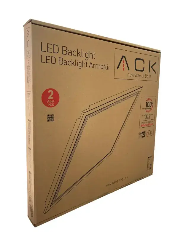 ACK 60x60 Led Panel 42W 6500K Beyaz  Işık Sıva Altı Backlight LED Panel  AP20-46630