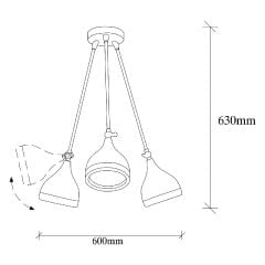 Aydinlatmadunyam Avize BlackGold Yildo-S-7047