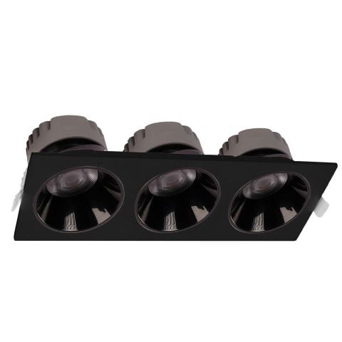 ACK 3X18W Sıva Altı Kare Downlıght Siyah 3000K AD10-02701