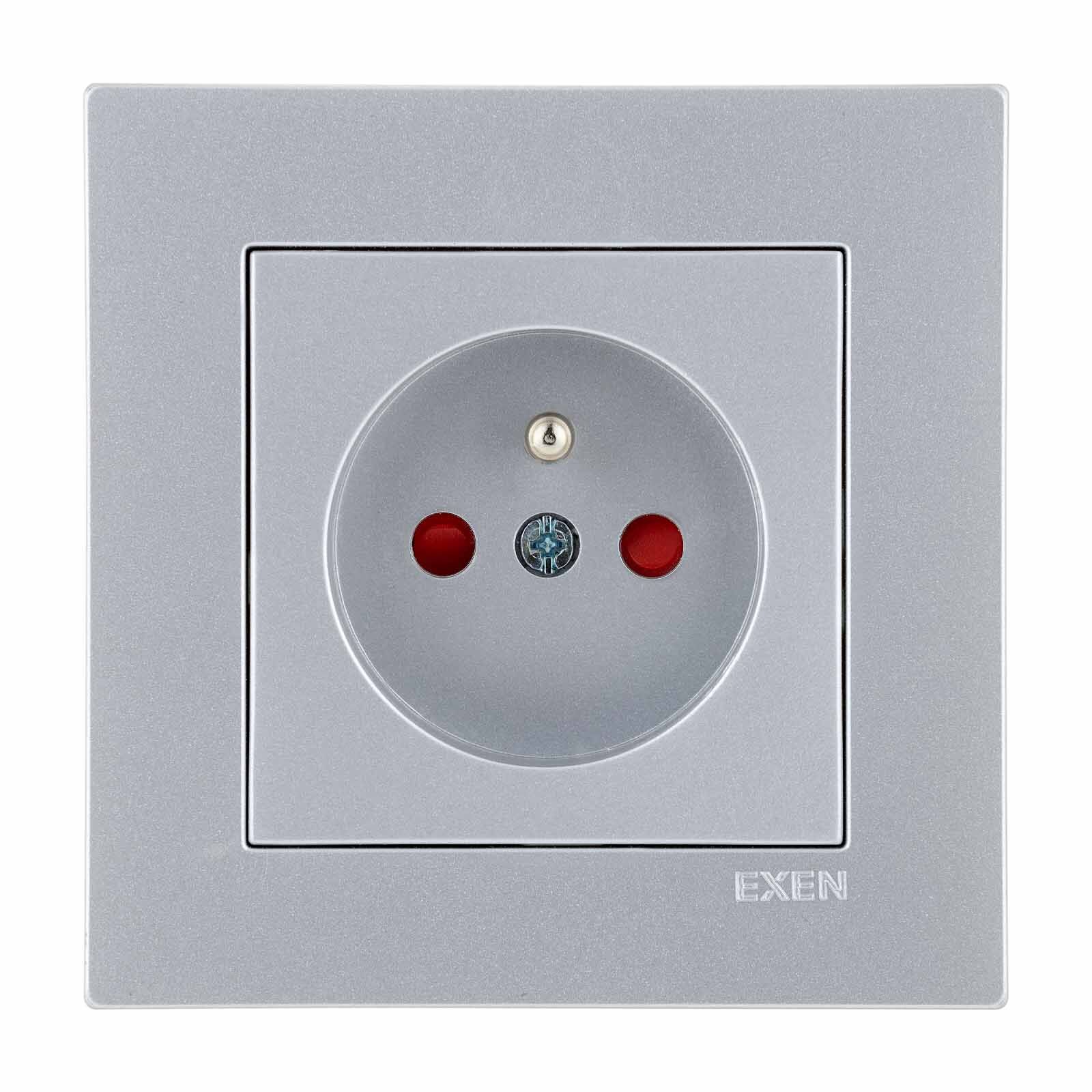 Exen Karell Gümüs Çocuk Korumali Ups Priz Komple Takim