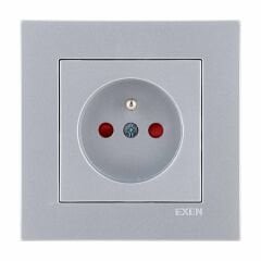 Exen Karell Gümüs Çocuk Korumali Ups Priz Komple Takim