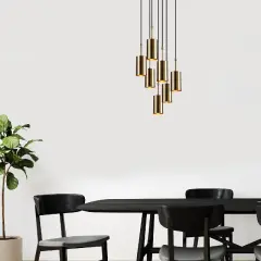 Aydinlatmadunyam Sarkit GoldBlack Silindirkem-6391