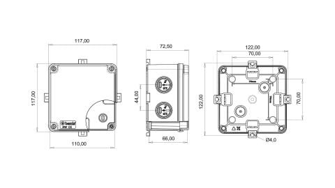 Bemis  Vidalı Kapak 110x110x70 IP67 BB1-1231-0026