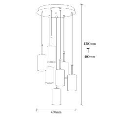 Aydinlatmadunyam Sarkit BlackNickel Silindirkem-6392