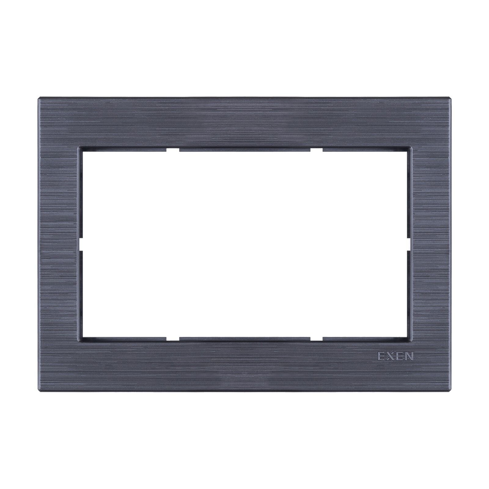 Exen Comfort Manyetik Gri Ikili Priz Çerçeve