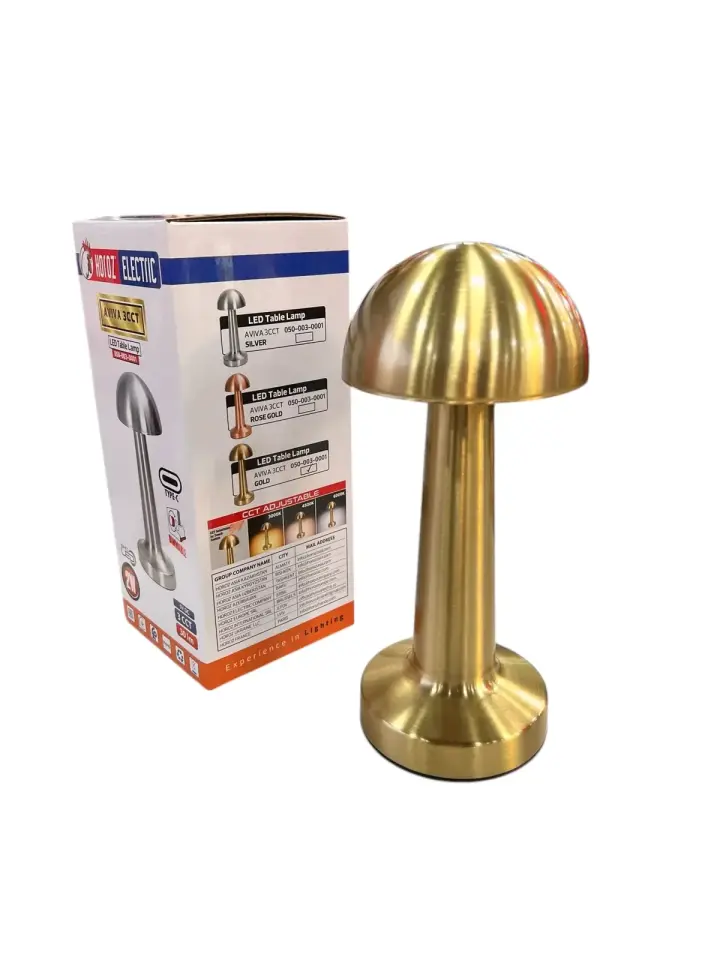 Horoz 050-003-0001-030 Aviva 3Cct Gold 2W/5V Dimli Masa Lambasi