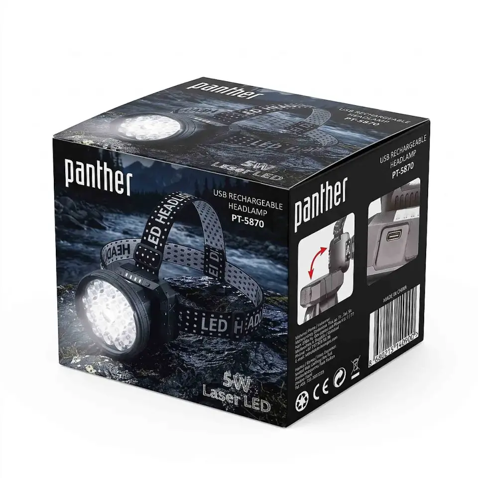 Panther Pt-5870 Usb Sarjli Kafa Lambasi