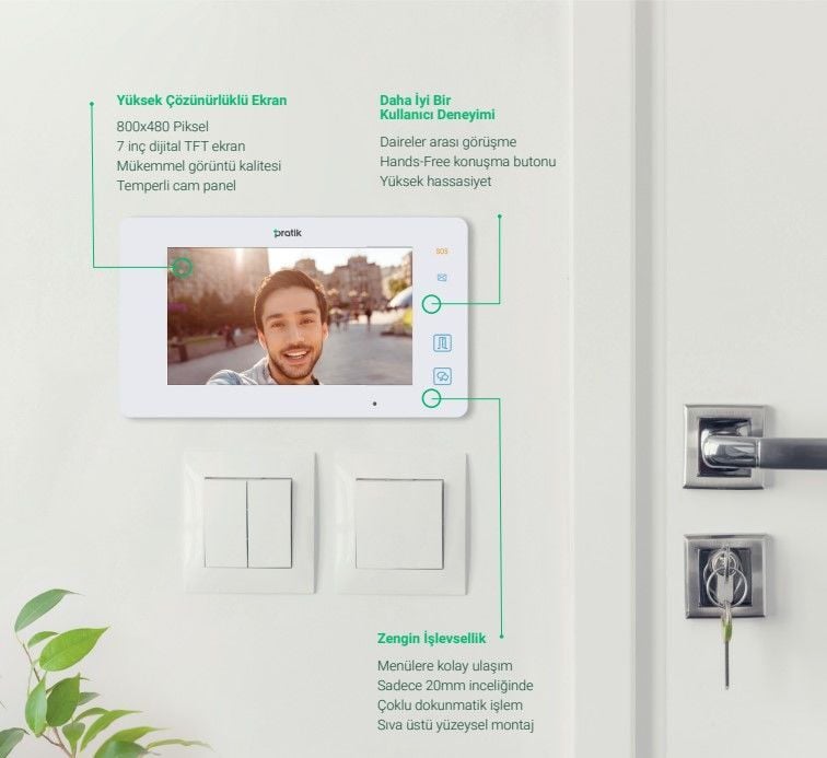 Pratikplus 7 Daire Içi Monitör