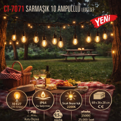 Cata  CT-7071 Sarmaşık 10 Ampullu Ledli Set