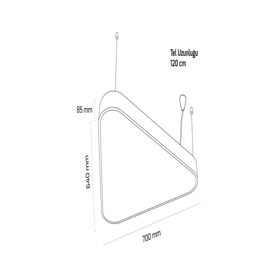 Goya Gy 8117-60 Cm Beyaz Kasa 80W 4000K Linear Armatür