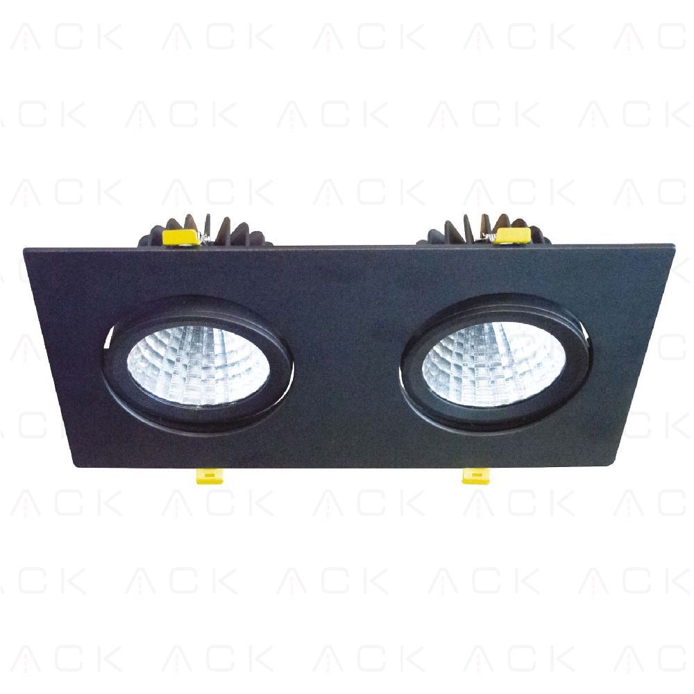 Ack Led Spot Armatur Ikili Kare 3000K Siyah