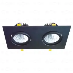 Ack Led Spot Armatur Ikili Kare 3000K Siyah