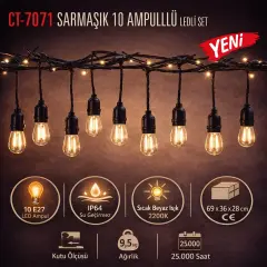 Cata  CT-7071 Sarmaşık 10 Ampullu Ledli Set