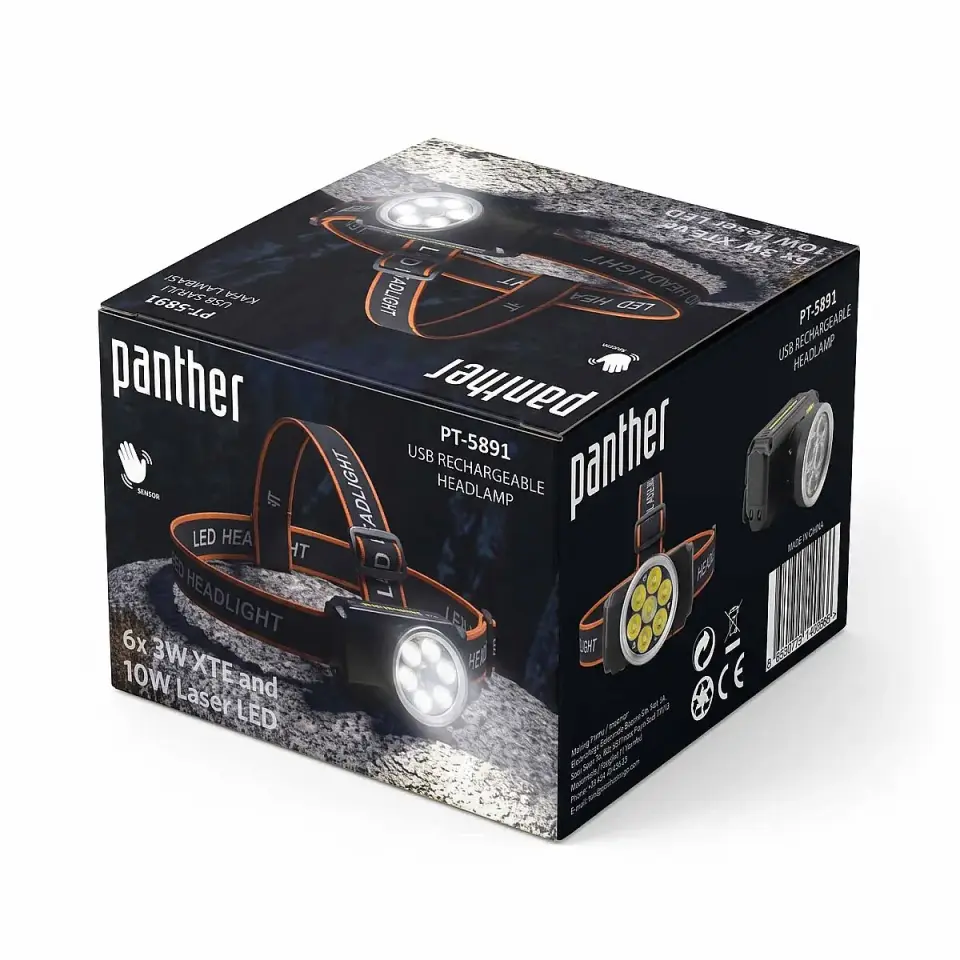 Panther Pt-5891 Usb Sarjli Kafa Lambasi