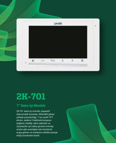 Pratik Plus 7 Daire Içi Monitör