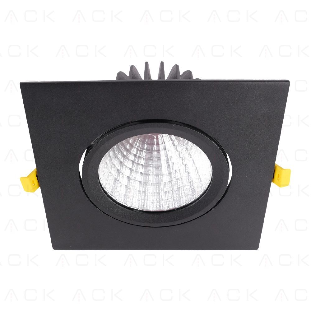 Ack 40W Led Spot Armatur Kare 3000K Siyah