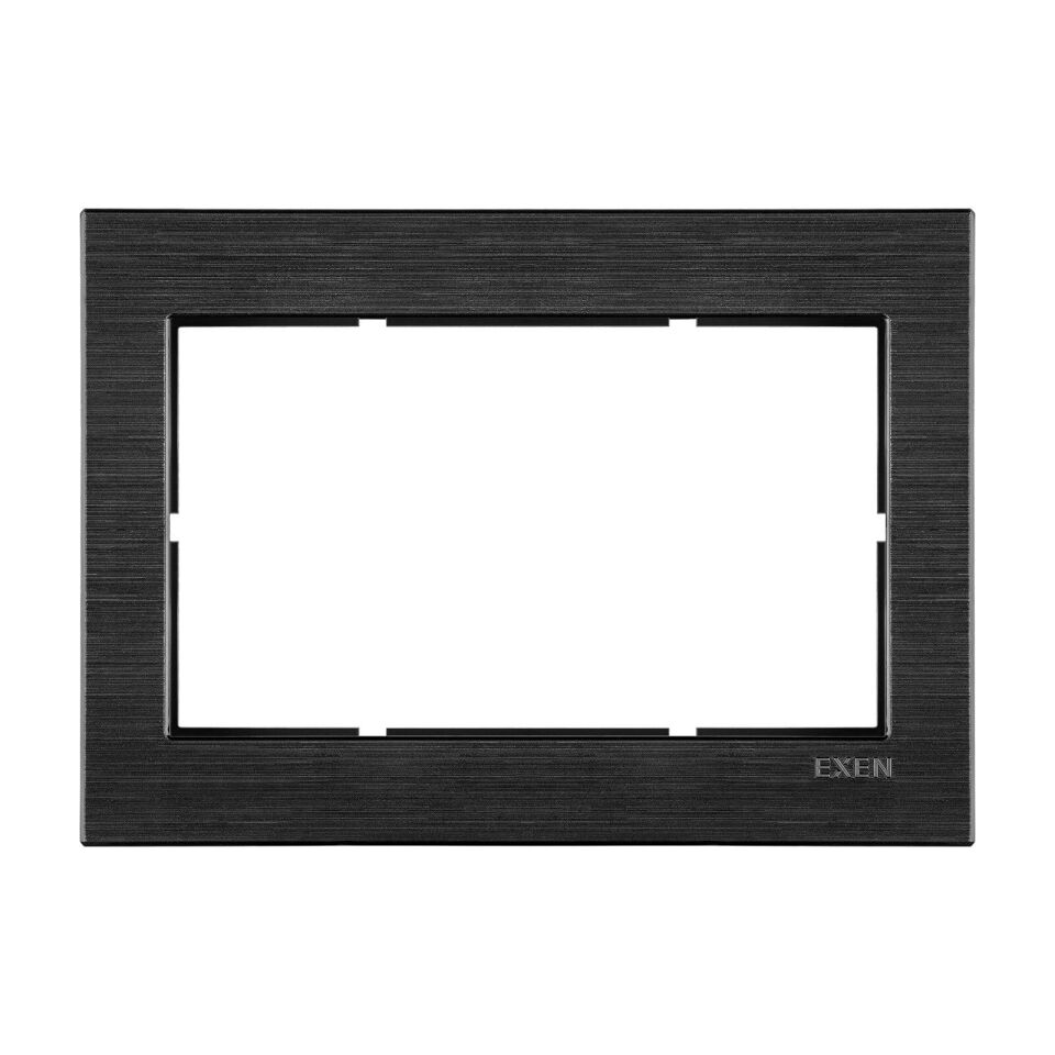Exen Comfort Space Black Ikili Priz Çerçeve