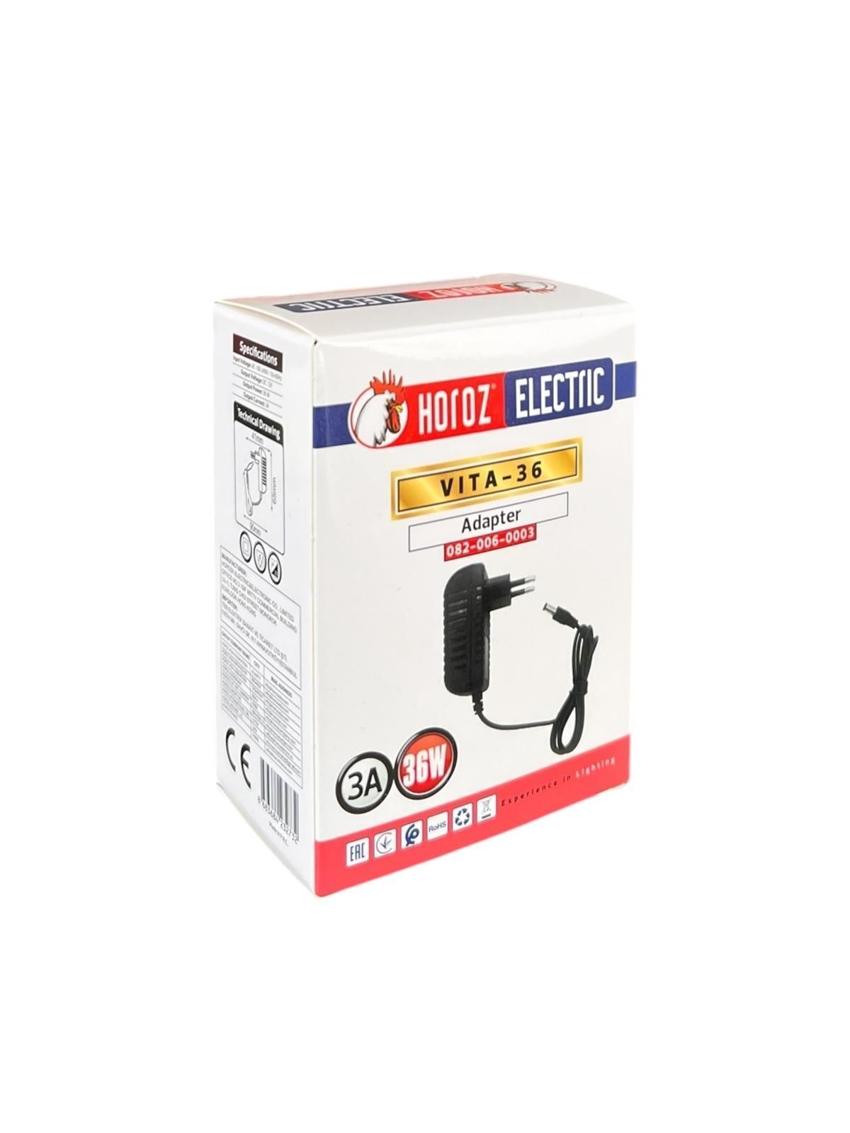 HRZ-082-006-0003 Vita-36 36W 100-240V/12V 3A Adaptör