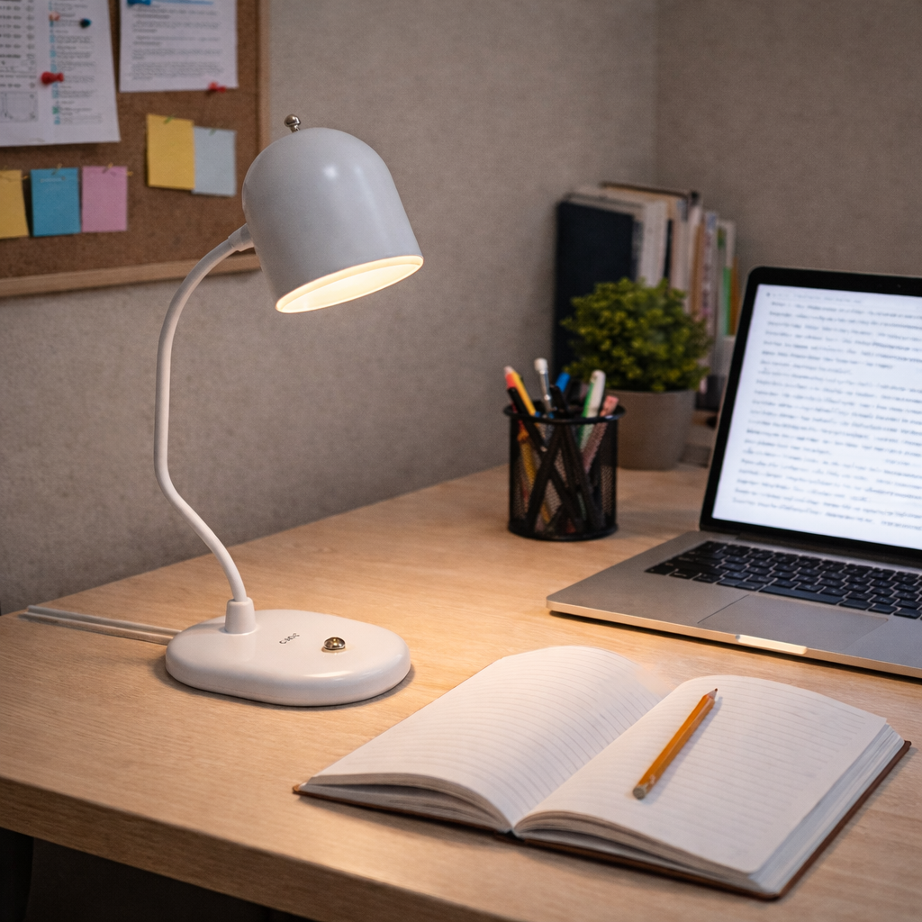 Cata Ct-8440 Berlin Sarjli Masa Lambasi Yuvarlik Beyaz