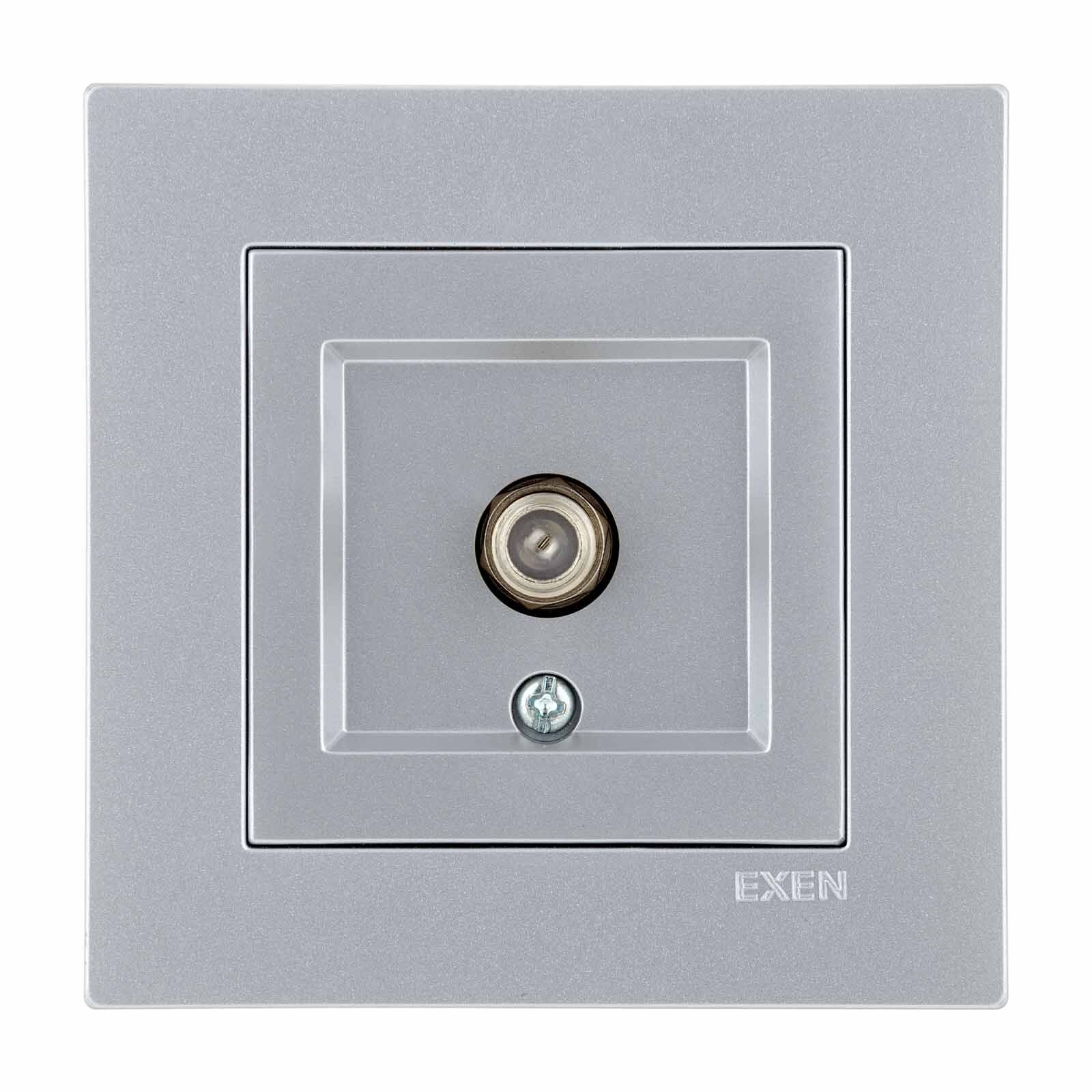 Exen Karell Gümüs Uydu Prizi (F Konnektör) Komple Takim