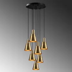 Aydinlatmadunyam Sarkit GoldBlack Konikkem-6356