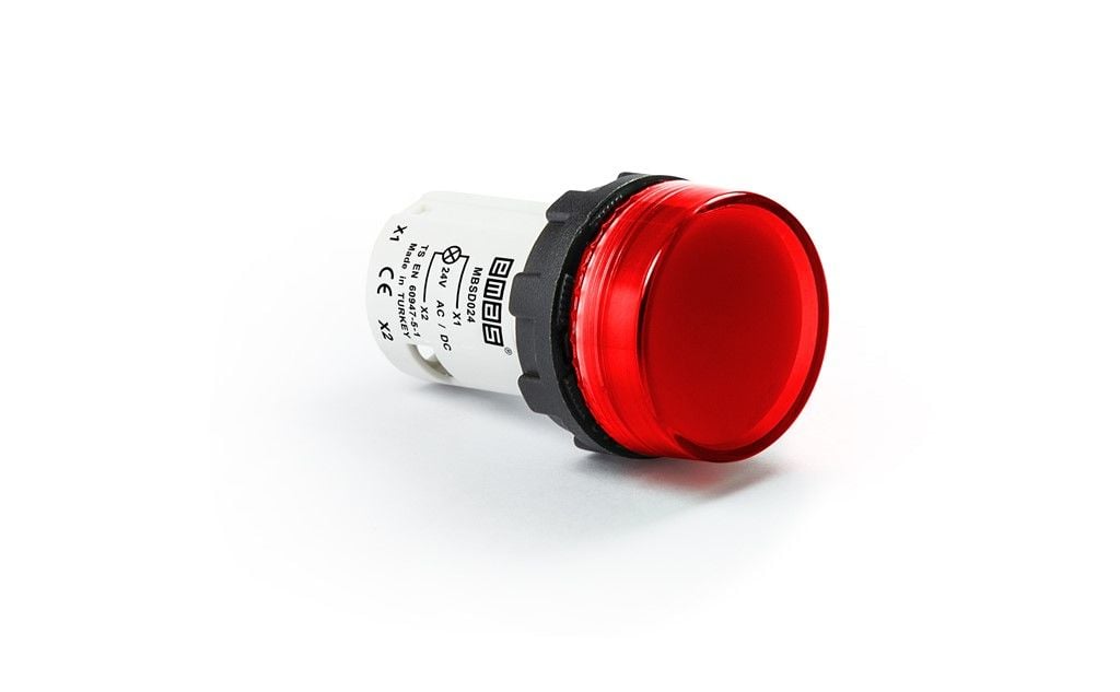 Emas B Serisi Monoblok Sinyal 24V Kırmızı - MBSD024K