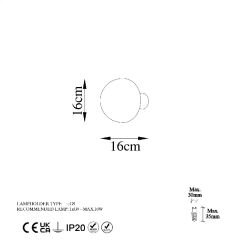 Aydinlatmadunyam Aplik Gold Fungal-13361