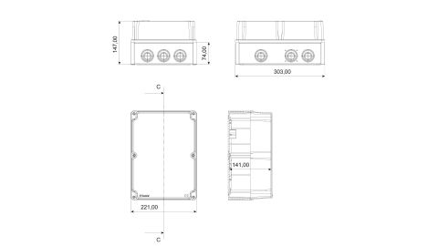 Bemis  Vidalı Kapak 220x300x140 IP67 BB2-0731-0066
