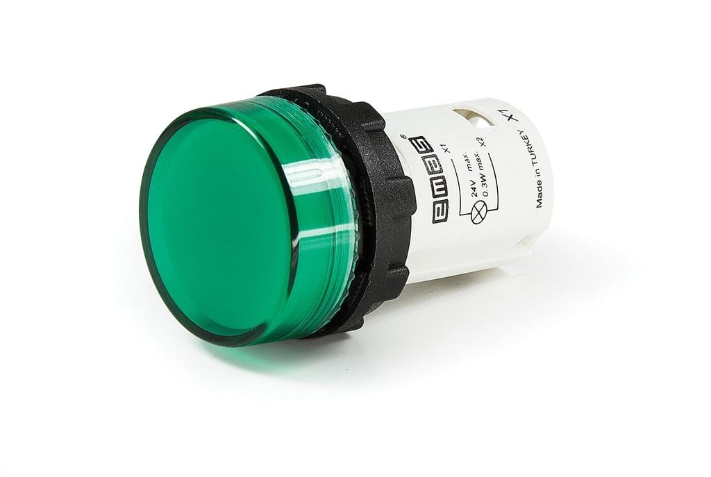 Emas B Serisi Monoblok Sinyal 24V Yeşil - MBSD024Y