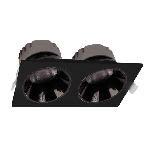 ACK 2X25W Sıva Altı Kare Downlıght Siyah 3000K AD10-03601