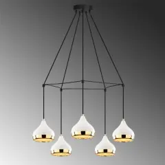 Aydinlatmadunyam Sarkit WhiteBlackGold Yildo-M-6886
