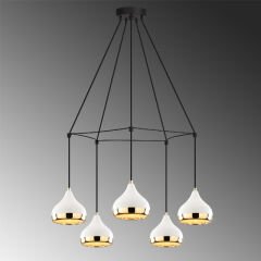 Aydinlatmadunyam Sarkit WhiteBlackGold Yildo-M-6886