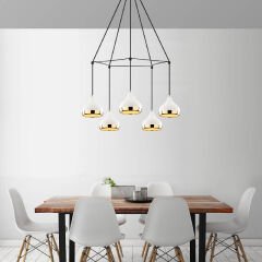 Aydinlatmadunyam Sarkit WhiteBlackGold Yildo-M-6886