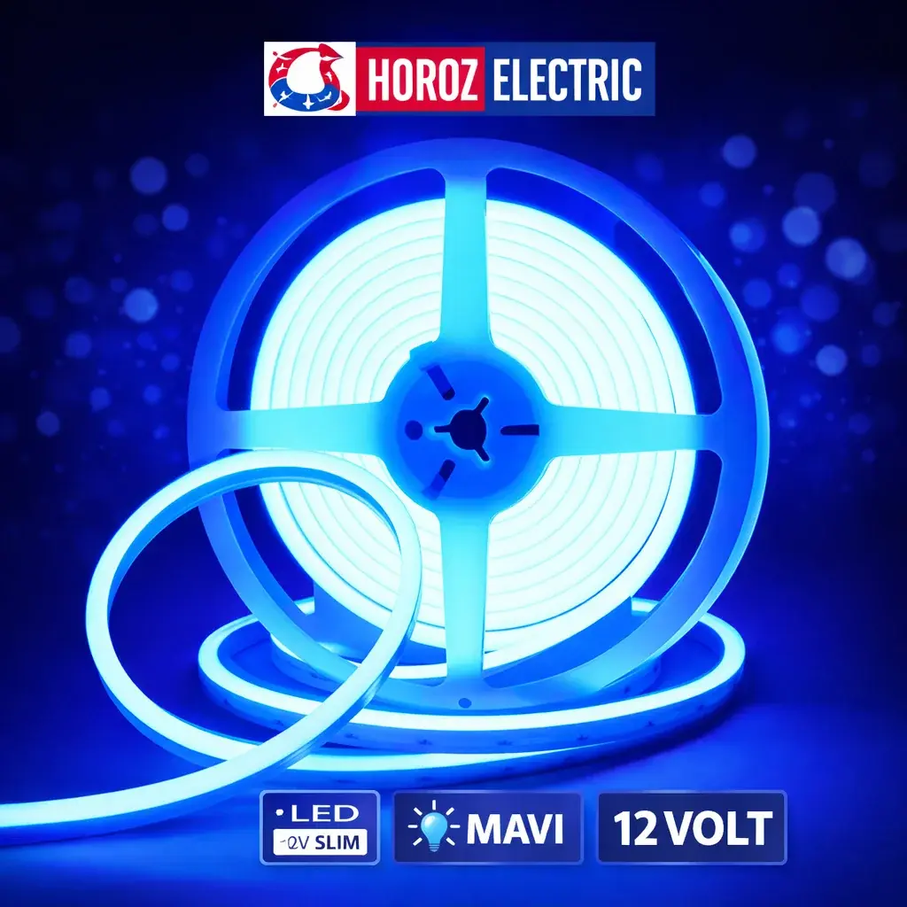 Horoz 081-010-0033  12 Volt  Mavi Slim Neon Led