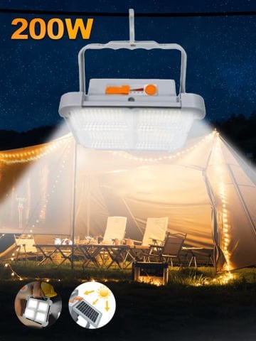 Cata 200W 6400K Taşınabilir Şarjlı Solar Projektör CT-4698