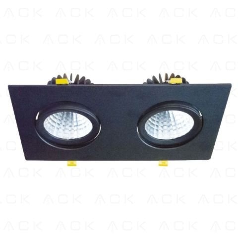 Ack Led Spot Armatur Ikili Kare 6500K Siyah