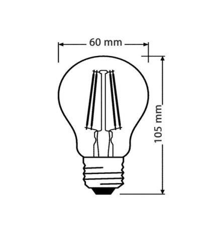 Osram Ledvalue 6,5W (60W) Rustik Led Ampul Sarı 2700K E27 Duy