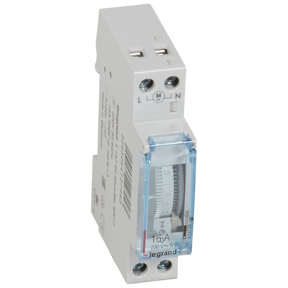 Legrand  Dikey Analog kadranlı haftalık zaman saati 100 saat rezervli 16A 250V LEG-412794