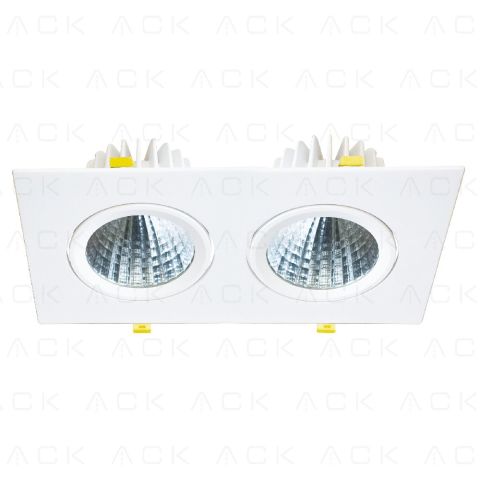 Ack Led Spot Armatur Ikili Kare 6500K Beyaz