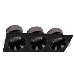 ACK 3X25W Sıva Altı Kare Downlıght Siyah 3000K AD10-03701