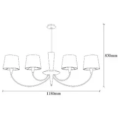 Aydinlatmadunyam Avize Black Pardo-3022